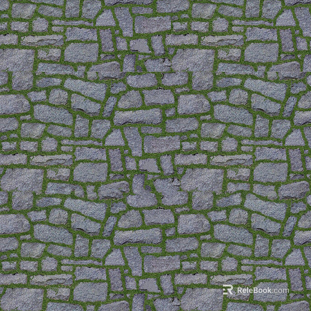 grass-planting brick texture