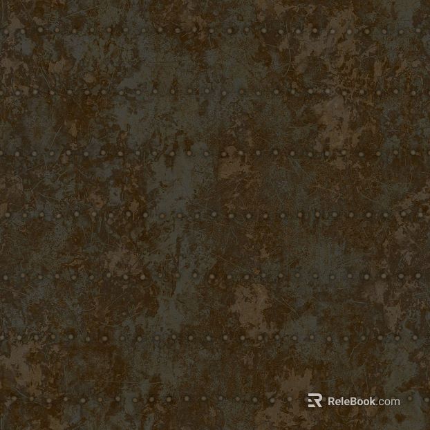 Dark brown old metal plate industrial wind wall texture
