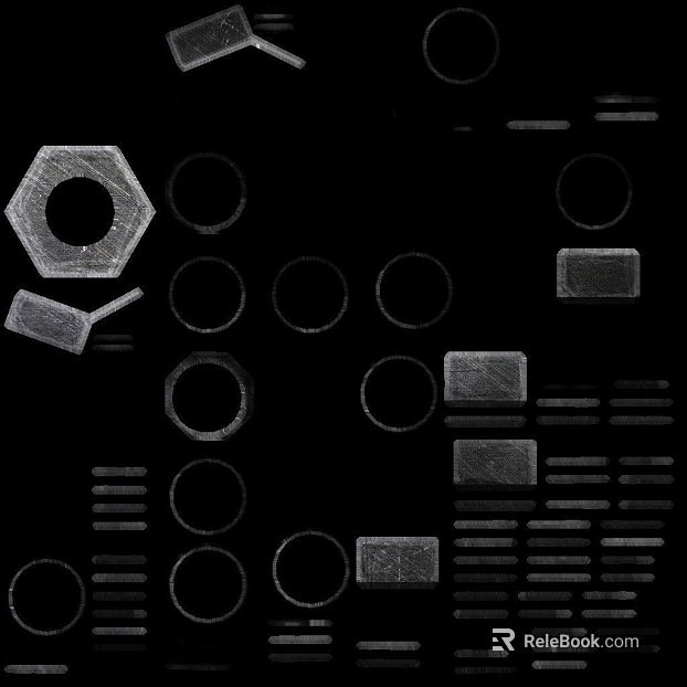 Silver ash old metal industrial components texture