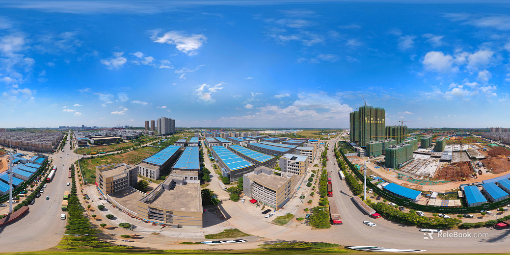 HDR City Construction Site Panorama texture