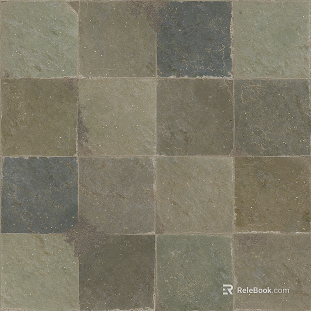 Grey green antique stone brick indoor floor texture