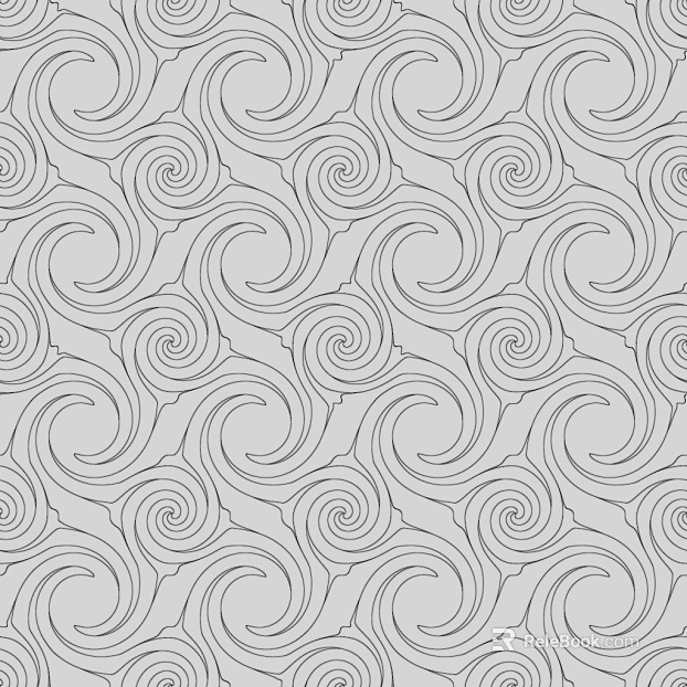 Light gray Chinese curly grass pattern decorative wallpaper texture