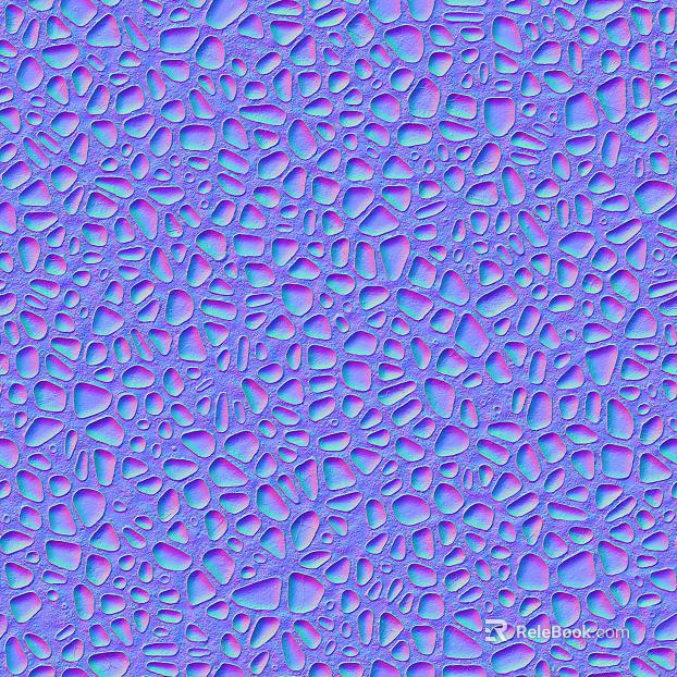 Pebble pavement normal bump texture