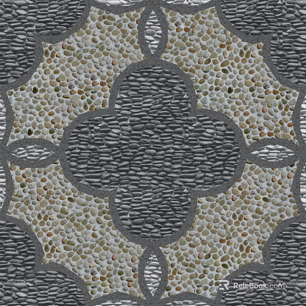 Pebble mosaic texture