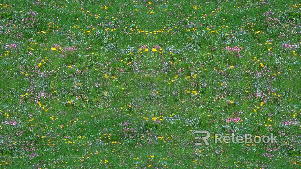 A vibrant green turf, neatly trimmed, stretches across the image, dotted with blades of grass in various shades, showcasing a healthy, lush carpet-like surface, ideal for sports or leisure activities.