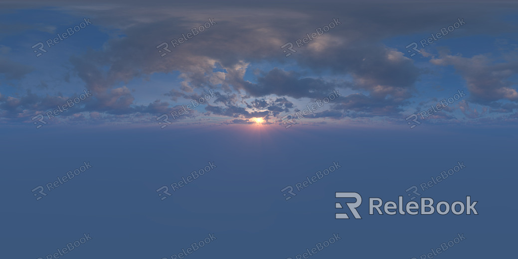 Sunrise Sunset Cloudy Blue Sky Landscape Landscape HDR texture