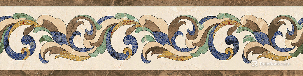 Wall line waist line painted waist line decoration texture