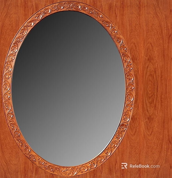 Retro brown carved wood frame texture