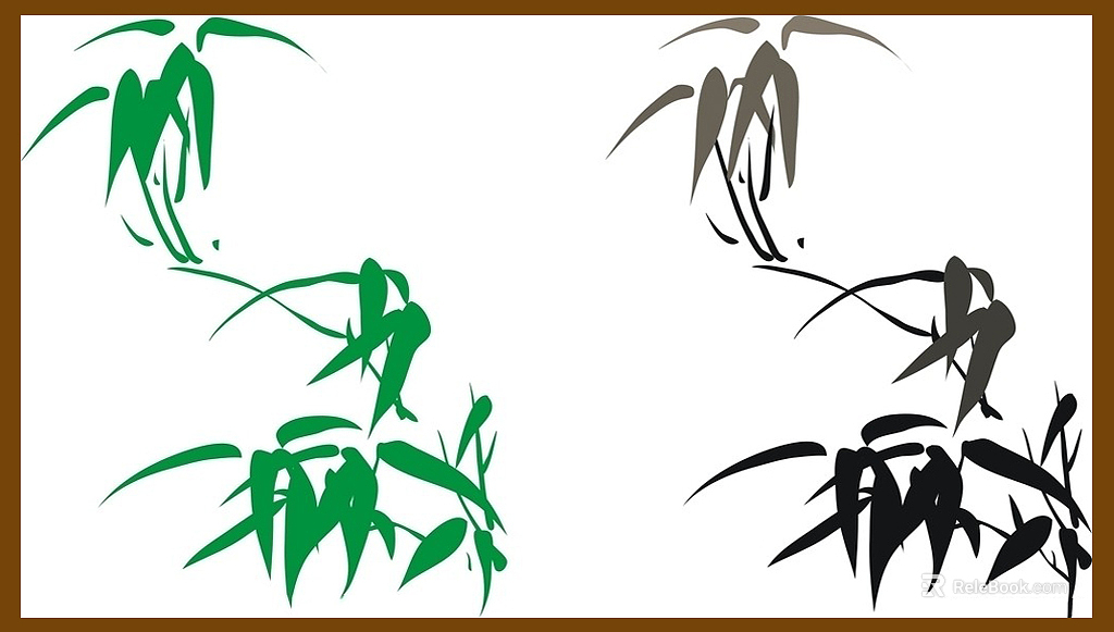 Plant painting texture