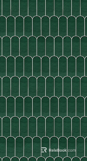 Small method retro green feather brick texture
