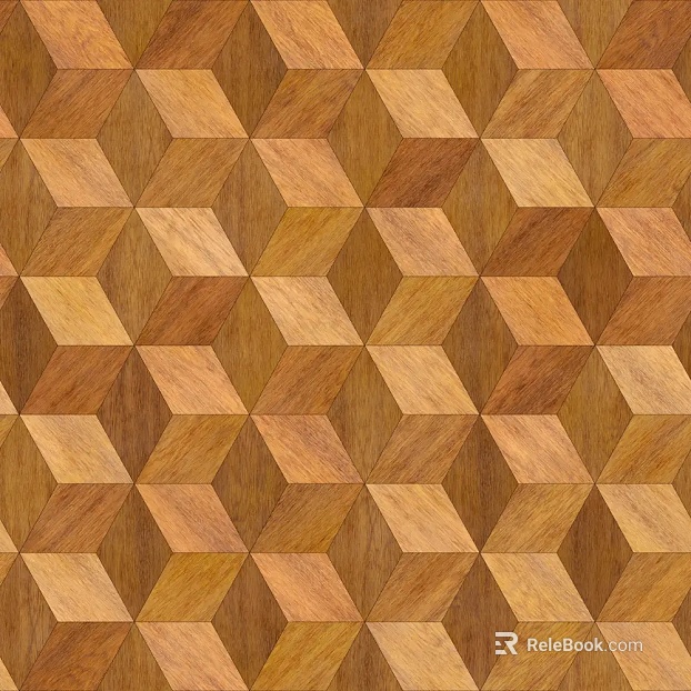 Solid Wood Parquet Floor Cube texture