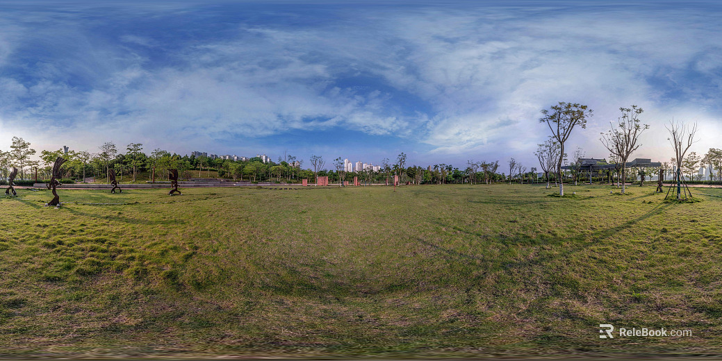 HDR City Eco Park Panorama texture