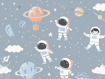 Children's Room Cartoon Wallpaper Mural texture (ID:ffach977156)