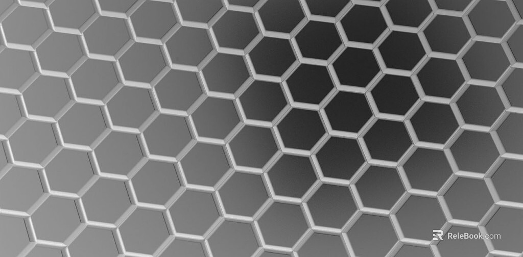 Dark gray metal honeycomb panel wall decoration texture