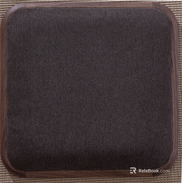 Dark brown walnut frame plain cloth mat texture