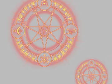 Orange Gold Magic Rune Decorative Pattern texture (ID:ffaeh930636)