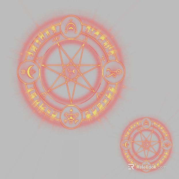 Orange Gold Magic Rune Decorative Pattern texture