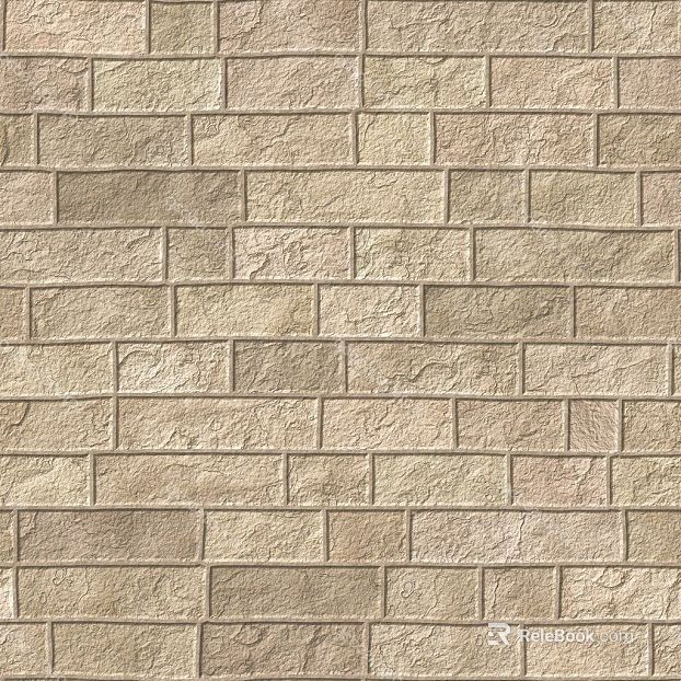 Beige Imitation Stone Brick Wall Exterior Wall Finish texture