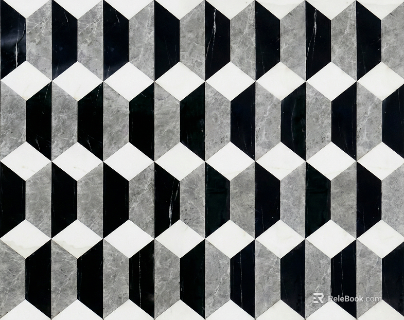 Black and white stone mosaic texture