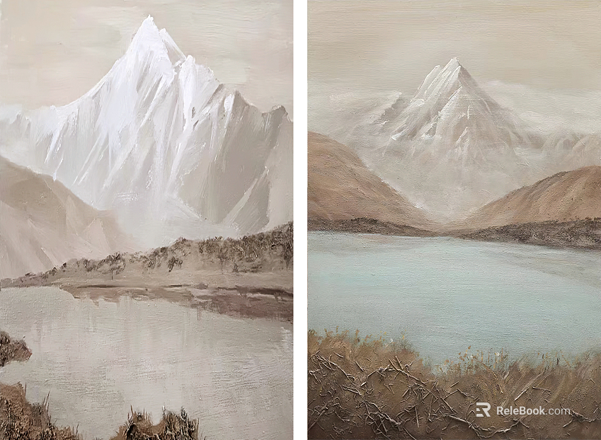 landscape painting texture