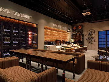 Industrial style curry bar space texture (ID:ffaeh895711)