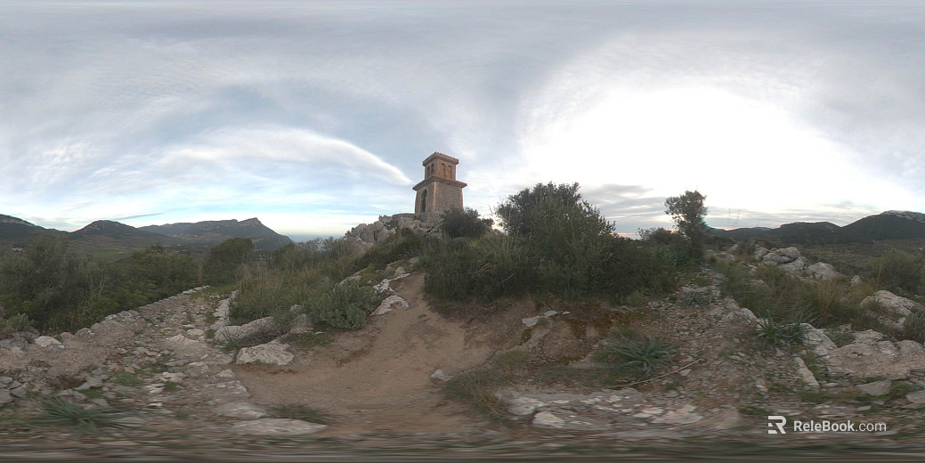 Outdoor Mountain Forest Dusk HDR texture