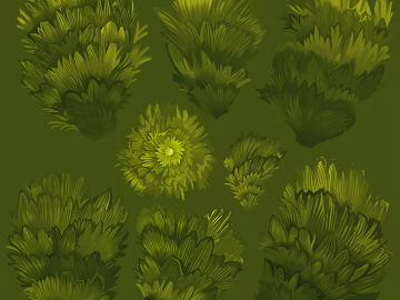 Yellow-green hand-painted floral pattern texture (ID:ffaeh409866)
