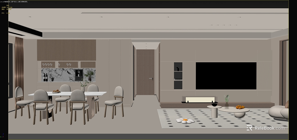 Modern light luxury restaurant space texture