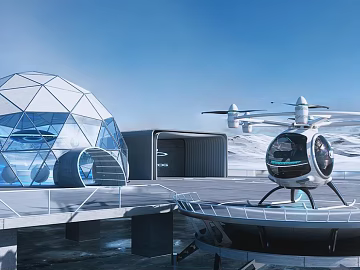 Sci-fi Wind Polar Apron Scene texture (ID:ffaeh125466)