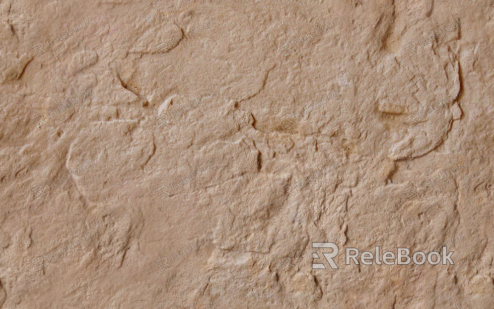 A close-up image of a weathered rock surface, showcasing an intricate pattern of cracks and crevices, with a textured, earthy brown and gray color palette.