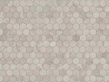 3x 3 Ash Wood Matte Porcelain Hexagon Mosaic Tile texture (ID:ffach599593)