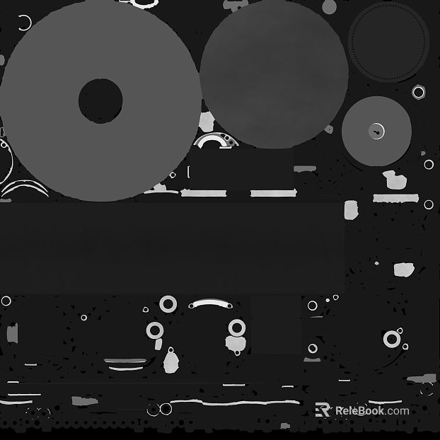 Black and white mechanical parts bump map texture