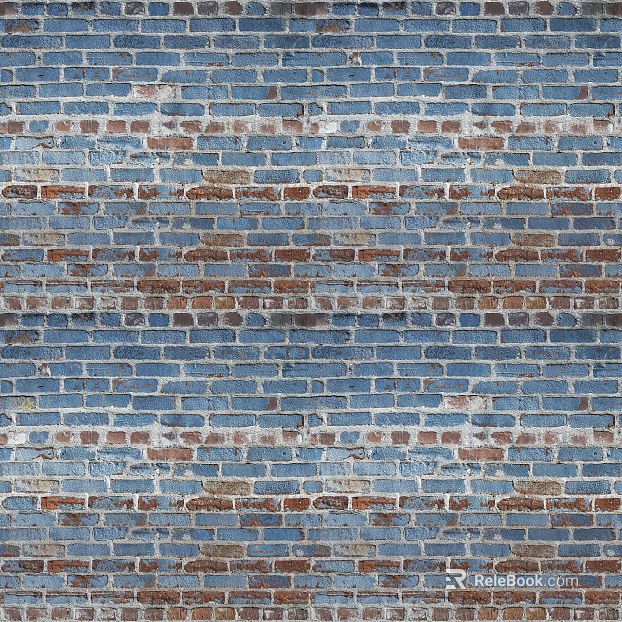Gray blue retro brick wall background wall texture