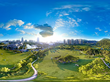 HDR City Eco Park Panorama texture (ID:ffach968803)