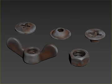 Red rust color metal fasteners industrial parts texture (ID:ffaeh814664)
