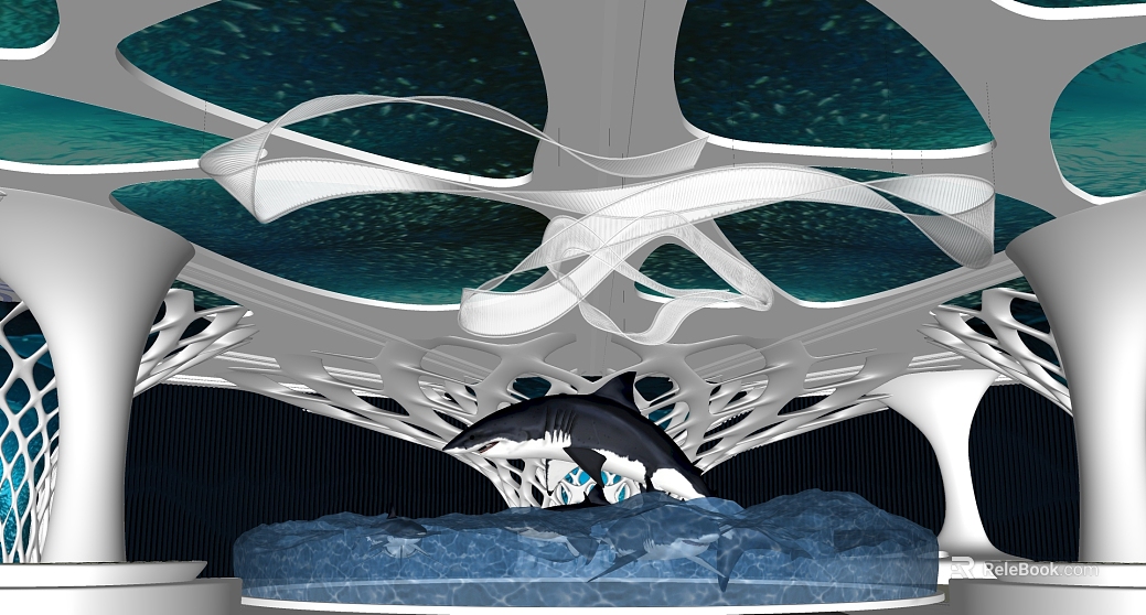 Modern Wind Ocean Theme Venue Scene texture