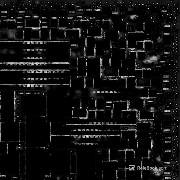 Black White Circuit Board Metal Map texture