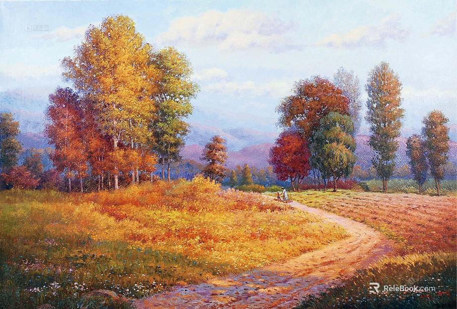 landscape painting texture