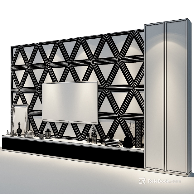Black and white geometric line background wall texture