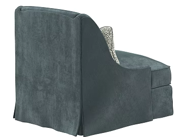Dark green flannel armless single sofa texture (ID:ffaeh892386)