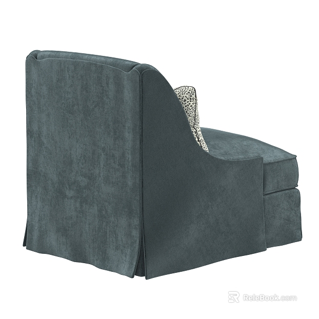 Dark green flannel armless single sofa texture