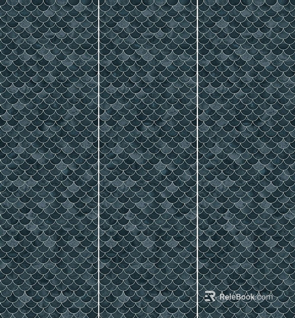 Kiln-variable dragon scale dark blue clapboard texture