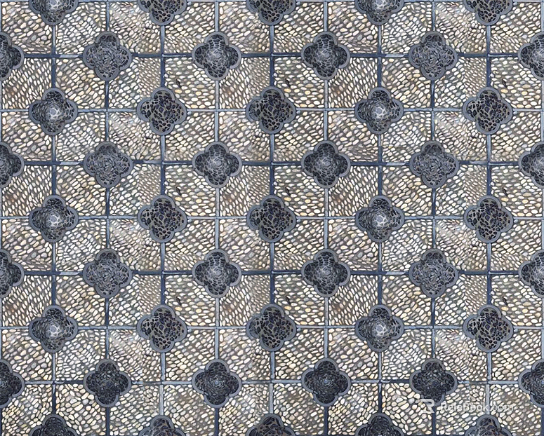Spending money on the ground Begonia paving bricks texture