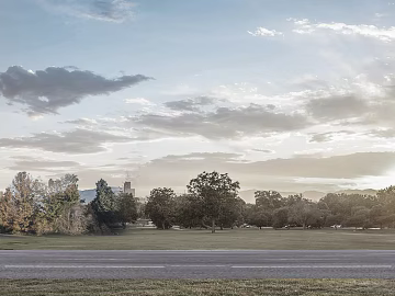 Early morning exterior view of suburban park texture (ID:ffaeh525339)
