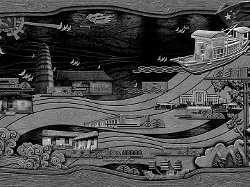 black and white painting texture (ID:ffajg74832)