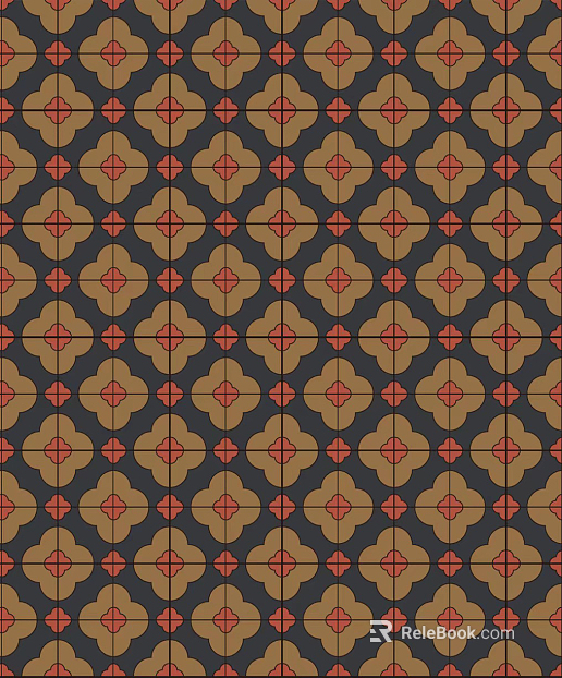 New Chinese Light Luxury Brown Plum Blossom Mosaic texture