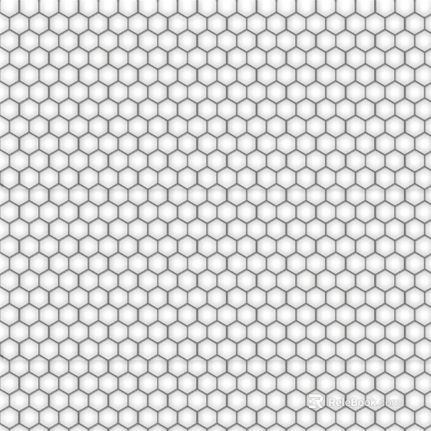 Hexagonal brick black and white hexagon texture