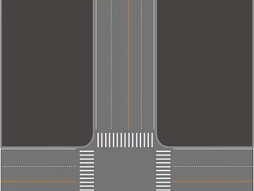 Grey Asphalt Road Intersection Map texture (ID:ffaeh044866)