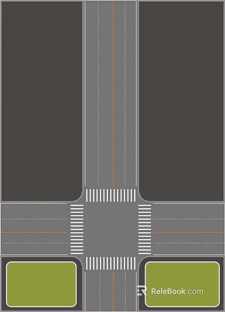 Grey Asphalt Road Intersection Map texture