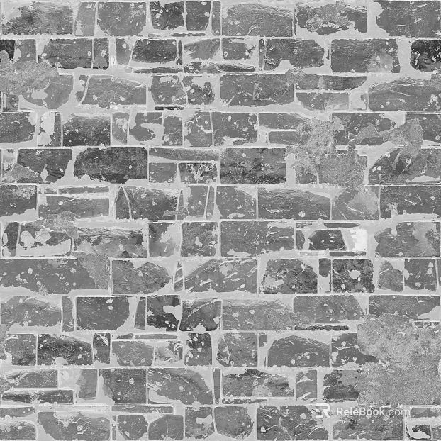 Culture stone gray stone brick texture